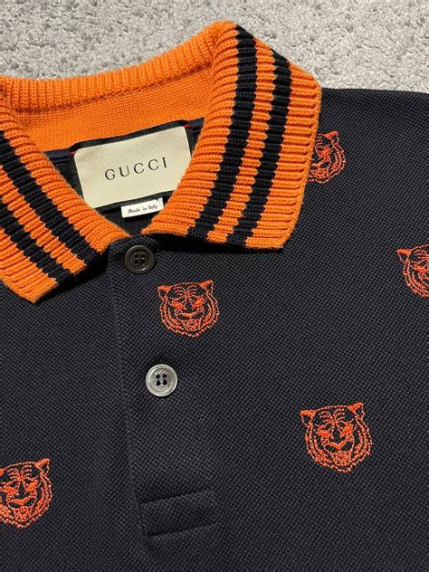 gucci t shirt tiger print|gucci tiger embroidered polo shirt.